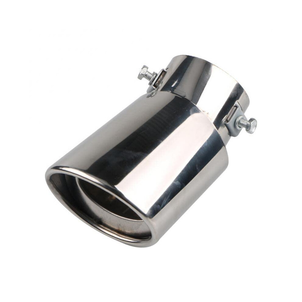 Universal 63Mm Dual Exhaust Muffler Tip Titanium Double Barrel Car Performance Upgrade Silver 9001264147808