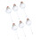 6 Pcs/Set 0.7mm Christmas Ballpoint Pen Smooth-white penguin 1
