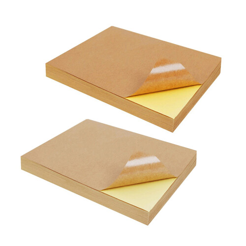 100 Sheets Self Adhesive Paper Labels Letter-dark kraft paper 2