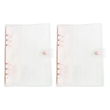 Durchsichtige PVC-Mappenhülle für Planer und Notizen mit-Rosa