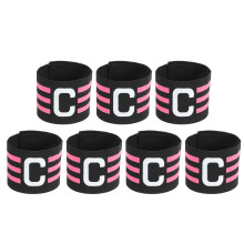 Football Captain Bracelet Nylon Arm Band for Team Training Black