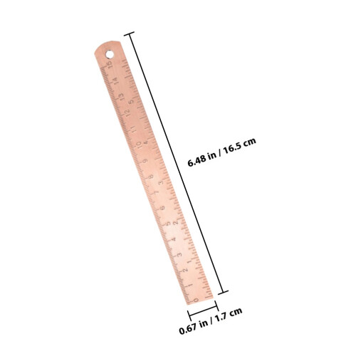 Règle Cuivre Rosé Outil Mesure Pour Architectes 1