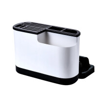 Kitchen Knife Storage Organizer For Countertop Black Multifunctional Cutting Board Rack