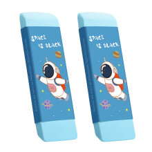 2x Big Erasers Cute Cartoon Pencil Erasers Super-oversized blue
