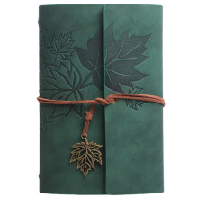 Leather Journal Notebook Refillable Notebook 160-dark green