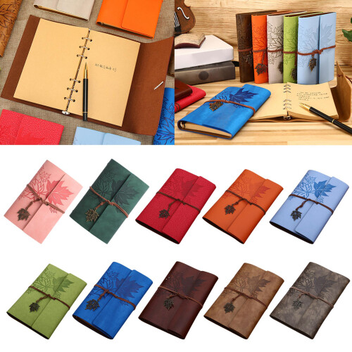 Leather Journal Notebook Refillable Notebook 160 Unlined-brown 2