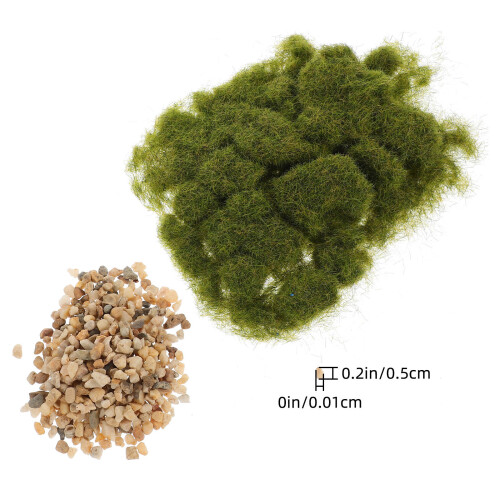 1Set Static Grass Mit Kieseln Für Miniaturlandschaft & DIY 1