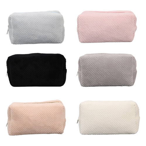 Large Capacity Pencil Bag Plush Pen Case Multipurpose Pen-Black 1