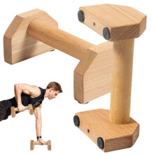 Pushup handles for floor 1 pair wooden pushup bars Pushup handles nonslip Waching pushups for home gym