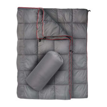 Outdoor Travel Blanket Waterproof Quilt WindResistant Thermal Wrap Lightweight Wearable Blanket Gray