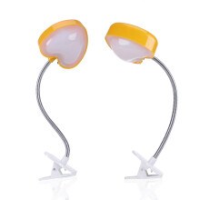 Usb Led Leselampe Mit Klemme Herz Tischleuchte Schwanenhals Gelb