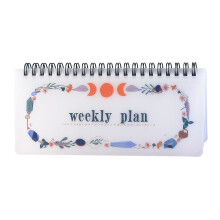 Undated Weekly Planner Notebook Twin-coil Binding-wreath