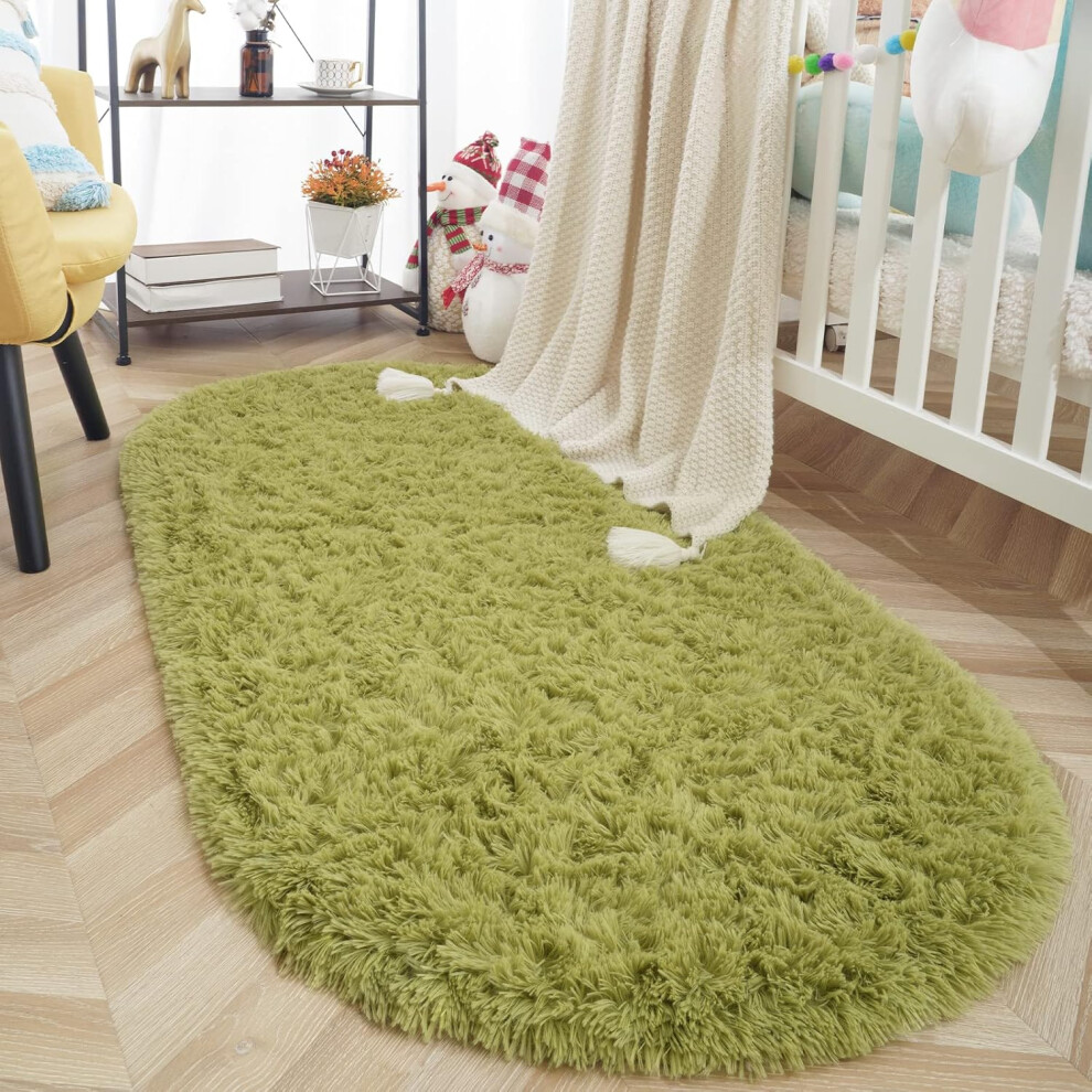 Indoor Carpet For Nursery Dorm Living Room, Fluffy Rugs 2.6 X 5.3Ft, Ultra Soft And Smooth Touch With Easy Care, Grey