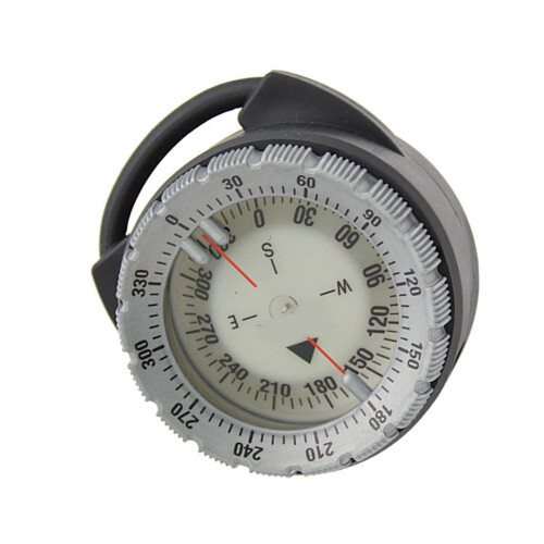 Underwater compasses Diving Glowing compasses Pipe clamp Diving compasses Diving compasses waterproof diving compasses Gray Ref: 7537