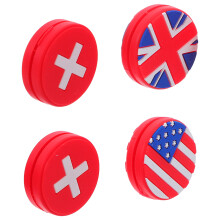 4 Silicone Tennisracket Trillingsdemper Vlagpatroon