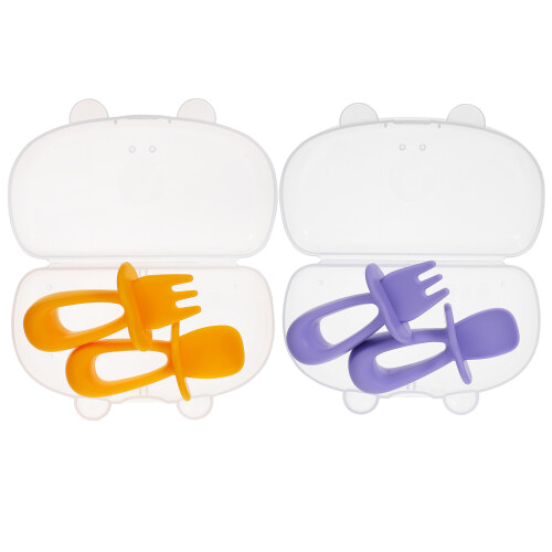 2 Sets Lepels En Baby Training Met Doos Kind