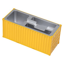 Shipping Container Pen Holder with Name Card Holder-Yellow 1