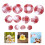 12 Stuks Mini Hoed Gestreepte Zonnehoed Popkleding Accessoire 2