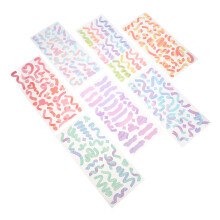 7St Handige Zelfklevende Stickers Met Glimmende Patronen