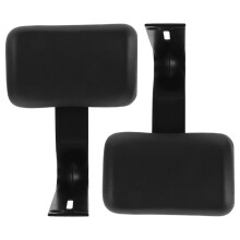 2Pcs Back Cushion Black Plastic Sponge Bike Backrest