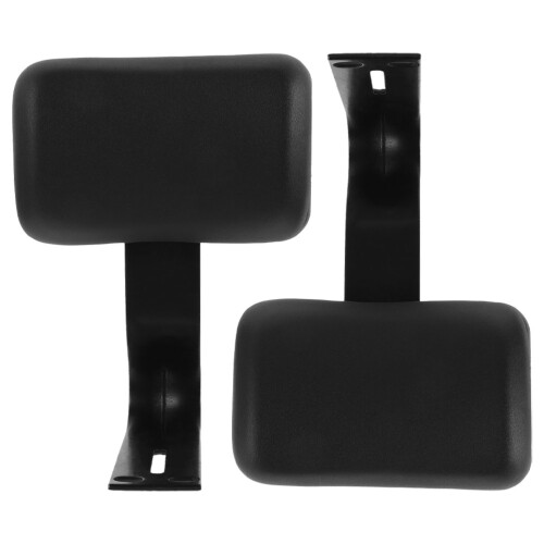 2Pcs Back Cushion Black Plastic Sponge Bike Backrest