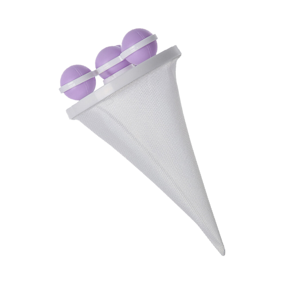 Nylon Mesh Laundry Filter Bag Effective Hair Catcher For-Purple 7754000917129
