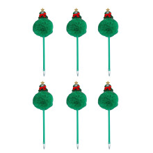 6 Pcs Writing Pen Christmas Ballpoint Pen-green christmas tree