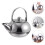 Ergonomic Handle Design 2.5l Capacity Silver Stainless Tea Kettle For Home Present 6