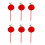 6 Pcs/Set 0.7mm Christmas Ballpoint Pen Smooth-red deer 1