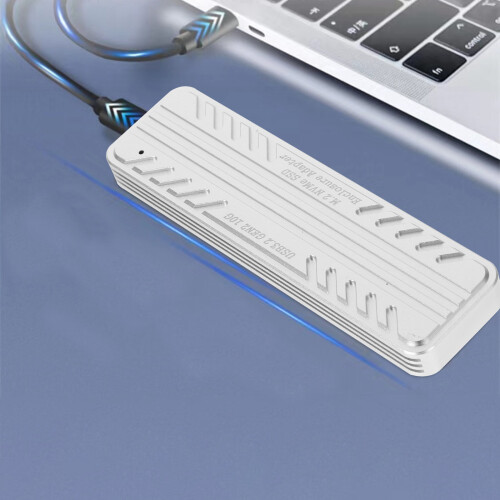 Enceinte SSD M.2 Aluminium Portable Argent USB-C 1
