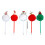 6 Pcs/Set 0.7mm Christmas Ballpoint Pen Smooth-red deer 4