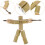 Bamboo Puppet Kit 2Pcs Cognitive Toy 10