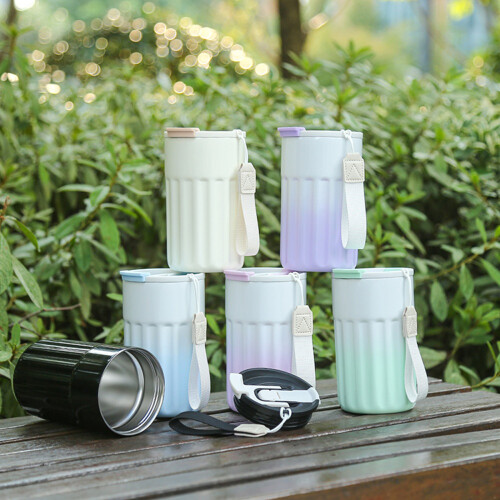 Thermal Mug Duals Function Spouts Rustproof Construction-Black 1