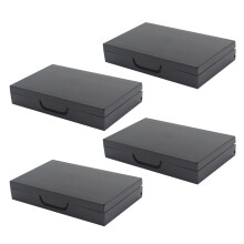 4Stk. Leere Lidschattenbox 3+1 Fächer Für Unterwegs (Schwarz)