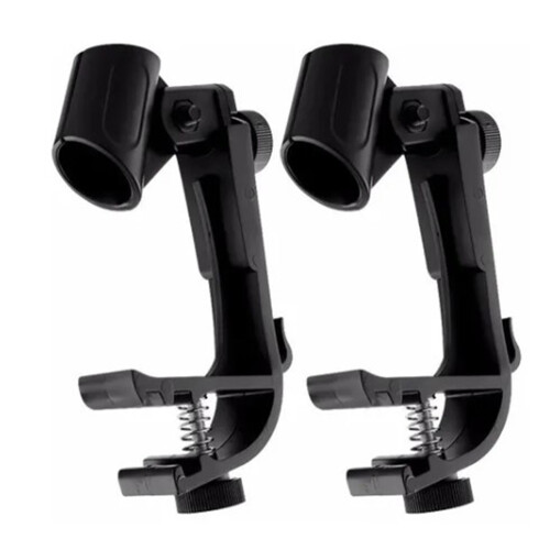 2Pcs Drum Mikrofon Clip Kunststoff Drums Set Rim 1