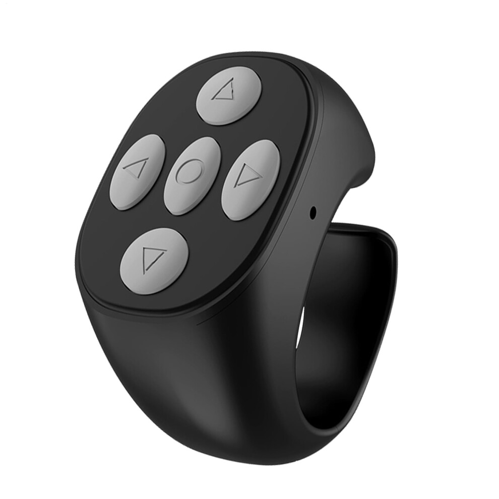 Remote Scrolling Ring Wireless Camera Video Recording Remote Scroller Page Turner Clicker Black 9105992368426