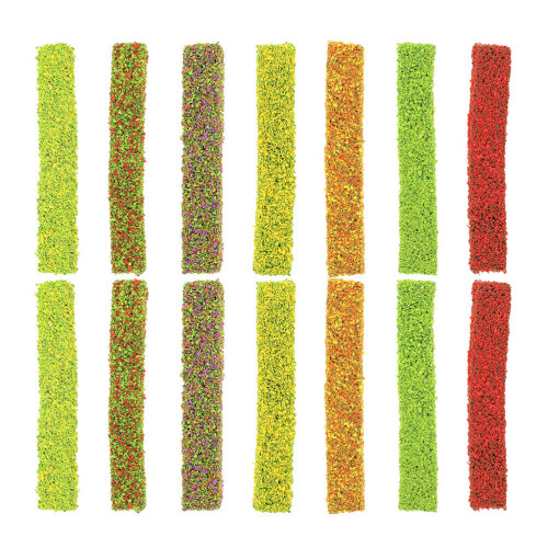14Pcs Assorted Color Mini Plant Shrubs Sponge for Diorama Scenery