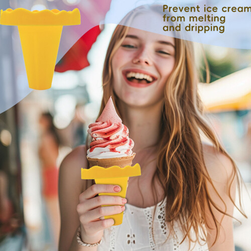 Children Leak Proof Ice Cream Cone Handle No Mess Portable 1