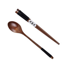 Efficient Wooden Cutlery Set Chopsticks And Spoon Ergonomic-D