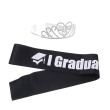 Graduatie Sjaal En Glitter Kroon Set Voor Vrouwen