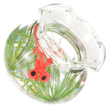 Mini Plastik Aquarium Modell Deko Fischschale Hausdekoration