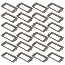 24Pcs Antique Frames for Drawers Cabinet Retro Green Holder