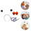 1Set Plastic Feestbril Met Haarband En Oorbellen Decor 8