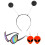 1Set Plastic Feestbril Met Haarband En Oorbellen Decor 9