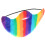 Fake Cosplay Mustache Artificial Short Plush Rainbow Beard 9
