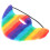 Fake Cosplay Mustache Artificial Short Plush Rainbow Beard 8