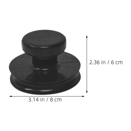 2pcs Black Rubber Suction Handles for Singing Bowls Convenient Tool 1