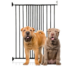 (Negro, 62.5cm - 106.8cm) Bettacare Barrera de Seguridad Extra Alta para Mascotas con Fijación por Tornillos