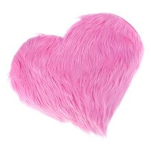 1Pc Soft Pink Heart-Shaped Carpet Plush Imitation Wool Decorative Rug