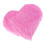 1Pc Soft Pink Heart-Shaped Carpet Plush Imitation Wool Decorative Rug 1